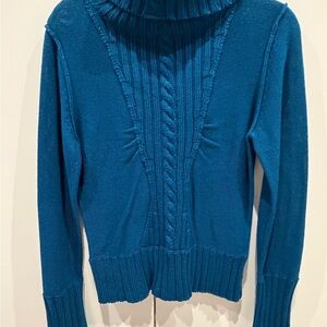 Moda International Teal Cowl Neck Sweater